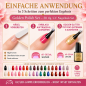 Preview: Golden UV Nail Polish Set – Coffret Vernis UV 20 pièces avec Golden Glitter Top Coat